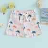 Toddler Baby Boy Girl Swimsuit Infant Swim Trunks Beachwear Kids Bathing Suit Elastic Waist Swimming Shorts Swimwear (Colorful Tree, 3-4 Years) view 2