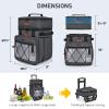 TOURIT 75 Can Rolling Cooler Detachable Double Deck Beach Cooler with Wheels Collapsible for Outdoor, Camping, Picnic, Travel view 3