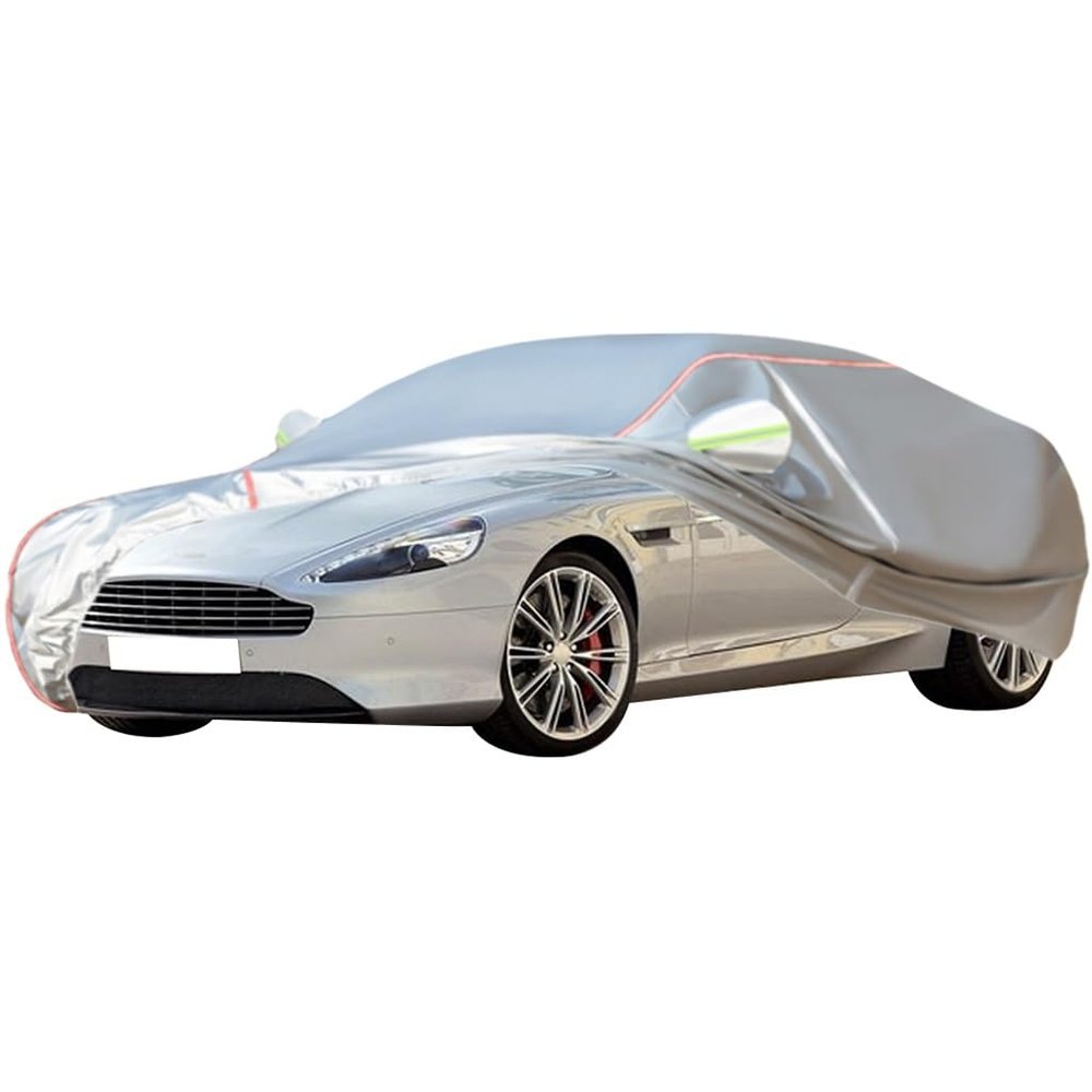 WOLWES Car Cover are Suitable for Aston Martin DB7/DB9 All-Weather Windproof, Snowproof, Rainproof, UV-Protected and Breathable All-Season Universal with Side Door Zip Oxford Cloth Car Cover (Color :