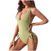 Bathing Suit Women Sexy Side Lace Up One Piece Lap Swimming Swimsuit 2024 Tummy Contr01 Swimwear Sports Bodysuit view 1