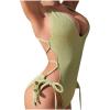 Bathing Suit Women Sexy Side Lace Up One Piece Lap Swimming Swimsuit 2024 Tummy Contr01 Swimwear Sports Bodysuit view 3