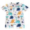 Baby Boys Girls Short Sleeve Shark Swimsuit Rash Guard One Piece Toddler Bathing Suit Swimwear Sunsuit (Blue Dinosaur, 2-3 Years) view 1