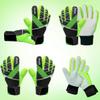 Jalunth Youth Soccer Goalkeeper Goalie Gloves Boys Girls Goal Keeper Field Player Glove Ages 11-13 Years Old Anti-Slip Latex Palm Soft Pu Hand Back Size 8 Black Green view 2