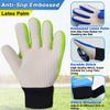 Jalunth Youth Soccer Goalkeeper Goalie Gloves Boys Girls Goal Keeper Field Player Glove Ages 11-13 Years Old Anti-Slip Latex Palm Soft Pu Hand Back Size 8 Black Green view 4