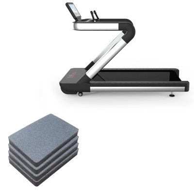 Exercise Bike Mats, Treadmill Soundproof and Shock Absorbing Pad Soundproof and Shockproof Protect The Floor Gym Equipment Mat for Home/Gym/Exercise/Bike,Hard Floor & Carpet Pro(Size:THK 2cm4pcs)