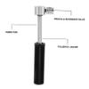 Yardwe Mini Air Inflator 120psi Pump Portable Bike Tire Inflator Basketball Pump Aluminum Alloy Easy to Use Store view 3