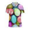SHACADES Happy Easter Eggs Golf Shirts for Men Quick-Dry Short Sleeve Athletic Shirt Print Mens Hawaii Shirts Dry Fit Moisture Wicking Collared Shirt view 1