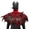 SEADEAR Gothic Feather Shrug Cape, Feather Collar Shawl Black Feather Cape Poncho for Women Halloween Capes Shawls Cosplay view 1