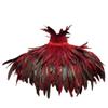 SEADEAR Gothic Feather Shrug Cape, Feather Collar Shawl Black Feather Cape Poncho for Women Halloween Capes Shawls Cosplay view 2