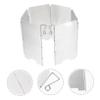Yardwe 3sets Aluminum Alloy Outdoor Folding Windshield for Camping BBQ Picnic and Portable Stove Windscreen Configuration view 3