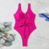 asntrgd Red Swimsuit Women Sexy Lace Up One Piece Lap Swimwear High Cut Bodysuit Bathing Suits Sports Athletic Swimming Suit view 2