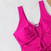 asntrgd Red Swimsuit Women Sexy Lace Up One Piece Lap Swimwear High Cut Bodysuit Bathing Suits Sports Athletic Swimming Suit view 4