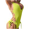 Bathing Suit Women Sexy Side Lace Up One Piece Lap Swimming Swimsuit 2024 Tummy Contr01 Swimwear Sports Bodysuit view 3