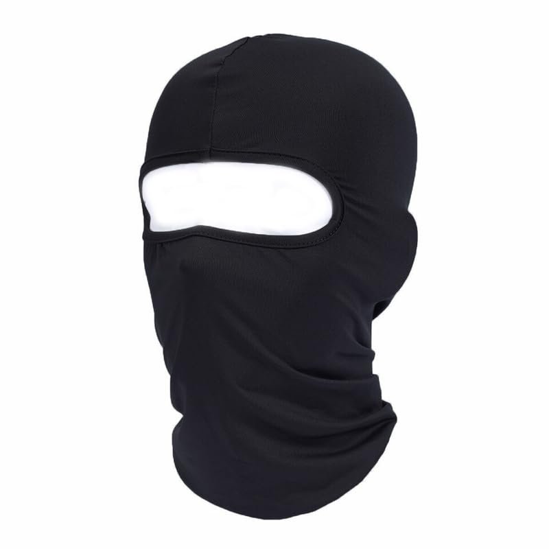 New Face Mask UV Protection Motorcycle Ski Running Sun Hood for Men Women Black