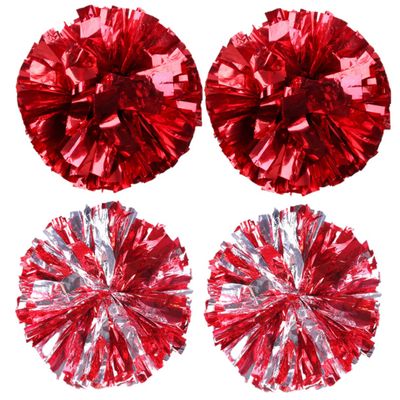 Sosoport 8pcs Cheerleading Pom Poms Hand Flower Balls for Dance Christmas School Events Bulk Pack