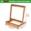 Floor Standing Guitar Storage Rack with Foam Protection Pad, Detachable Badminton Tennis Racquet Organizer Holder for Gymnasium/School/Clubs, Solid Wood Frame (Size : 50x43.5x64cm) view 2