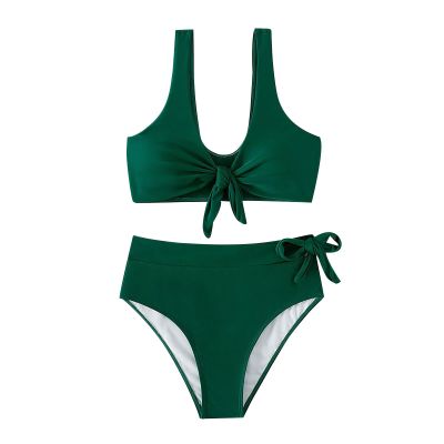 asntrgd Swim Suits for Women 2024 Tie Front One Piece Lap Bathing Suit Lace Up Swimwear Sport High Cut Swimming Swimsuits