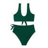 asntrgd Swim Suits for Women 2024 Tie Front One Piece Lap Bathing Suit Lace Up Swimwear Sport High Cut Swimming Swimsuits view 3