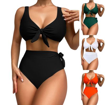 asntrgd Swim Suits for Women 2024 Tie Front One Piece Lap Bathing Suit Lace Up Swimwear Sport High Cut Swimming Swimsuits