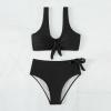 asntrgd Swim Suits for Women 2024 Tie Front One Piece Lap Bathing Suit Lace Up Swimwear Sport High Cut Swimming Swimsuits view 4