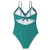Bathing Suit Tops for Women Cute Scallop Trim One Piece Lap Swimsuits Tummy Contr01 Strap Swimwear Training Swimming view 2