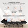 FKSTHG Portable Adult Camping Bed with Mattress,28" Wide Heavy Duty Folding Bed,Suitable for Outdoor Travelling,Camping,Home Office Napping,Maximum Load Capacity 440LB (Plush Cotton Cushion, Black) view 4