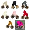 jweemax Cold Weather Hat and Scarf Set with Pompom, Winter Beanie Hat and Scarves Bundle with Cute Pom Pom, Rose, Children Size view 2