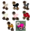 jweemax Cold Weather Hat and Scarf Set with Pompom, Winter Beanie Hat and Scarves Bundle with Cute Pom Pom, Rose, Children Size view 3