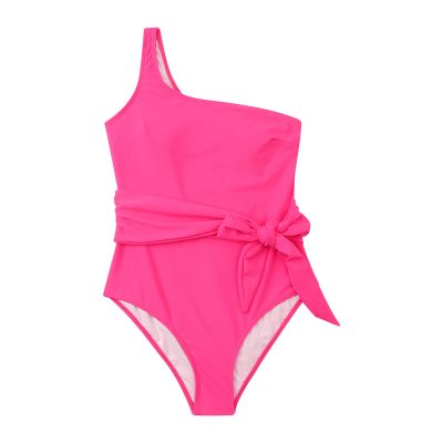 asntrgd Women's One Piece Swimsuit Waist Tie One Shoulder Lap Swimwear Sexy High Waist Bodysuit Bathing Suit Sport Swimming
