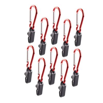 Yardwe 10pcs Windproof Tent Clamps Plastic Clips Carabiner for Outdoor Camping Tarp and Canopy Fixing Lightweight Easy to Install for BBQ and Tent Accessories