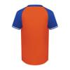 Augusta Sportswear Boy's Cutter+ Henley Jersey Orange/Royal M view 3