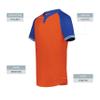 Augusta Sportswear Boy's Cutter+ Henley Jersey Orange/Royal M view 4