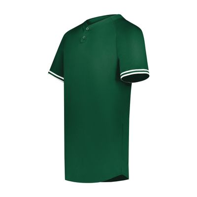 Augusta Sportswear Boy's Cutter+ Henley Jersey Dark Green/White XL