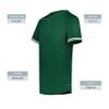 Augusta Sportswear Boy's Cutter+ Henley Jersey Dark Green/White XL view 4