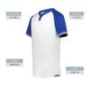 Augusta Sportswear Boy's Cutter+ Henley Jersey White/Royal S view 4
