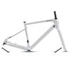 HIMALO Gravel Road Bike Frameset Carbon 700C 45/48/51/54CM Disc Brake Frame Front 12x100mm Rear 12x142mm Thru Axle Frame Internal Routing Lightweight (Color : White, Size : 48CM) view 1