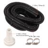 Bilge Pump Installation Kit Bilge Pump Hose 1-1/8-Inch Dia 6.6ft Long Plumbing Kit Flexible PVC Hose Marine Bilge Pump Plumbing Kit 2 Clamp Boat Bilge Water Pump Kit view 4