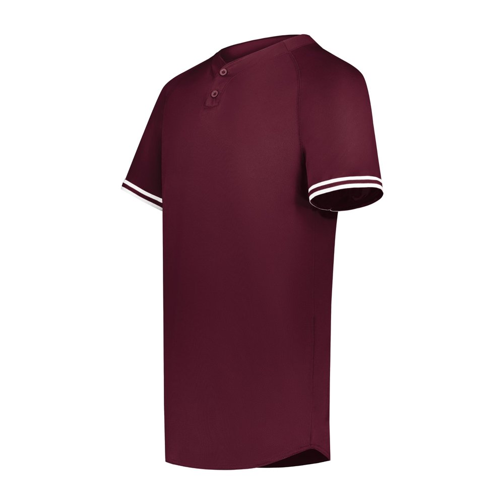 Augusta Sportswear Boy's Cutter+ Henley Jersey Maroon/White S