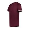 Augusta Sportswear Boy's Cutter+ Henley Jersey Maroon/White S