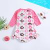 MERSARIPHY Toddler Baby Girl One-Piece Swimsuit Long Sleeve Swimsuit Girls Bathing Suit Rash Guard (5-6T,Red-d) view 2