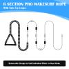 SETYPARY 25ft Wakesurf Rope and Handle, Floating Wake Surf Ropes, 6 Section Removeable Surf Tow Rope (Grey & Black) view 3