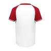 Augusta Sportswear Boy's Cutter+ Henley Jersey White/Scarlet XL view 2