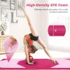 Goplus Folding Gymnastics Mat, 10 x 4 x 2 Thick Tumbling Mats with PU Leather, Hook & Loop Fasteners, Portable Handles, 4-Panel Exercise Mat for Home Gym Workouts, Yoga (Pink+Rose) view 3