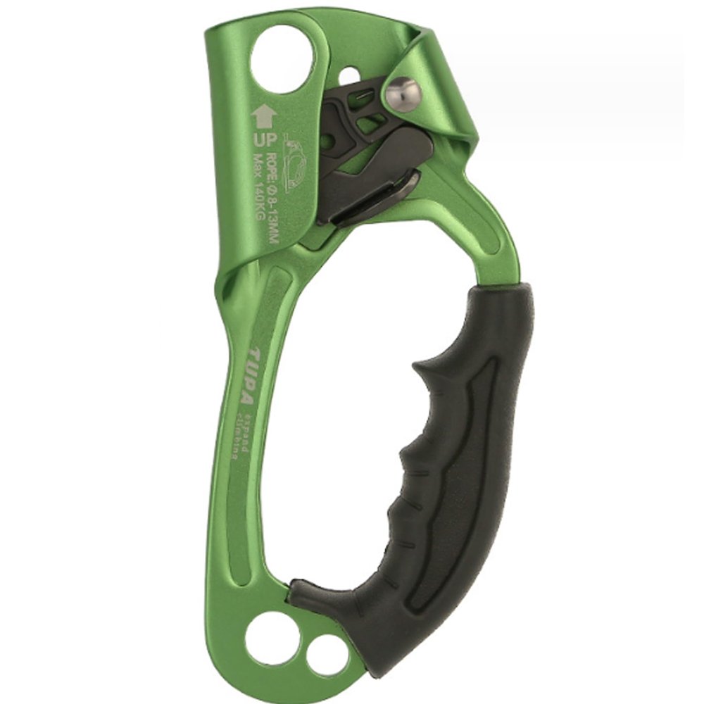 Climbing Technology Quick Roll Ascender, Aviation Light Alloy Mountaineering Rock Ergonomic Rappelling Gear Equipment, for Climbing and Rigging(Green)