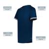 Augusta Sportswear Boy's Cutter+ Henley Jersey Navy/White S view 4