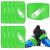 Jecery 10 Pcs Soccer Cleat Lace Bands Shoe Covers, Kid Size, Green view 1
