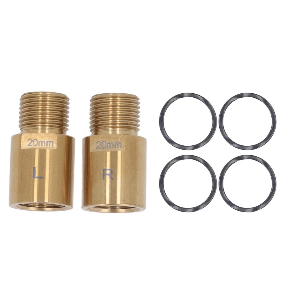 MUNEFE 1 Pair Bike Pedal Extender, Steel 20mm ld Extended Pedal Spacer, Extended Pedal Spacer for 9/16 in Threaded Pedals Bike