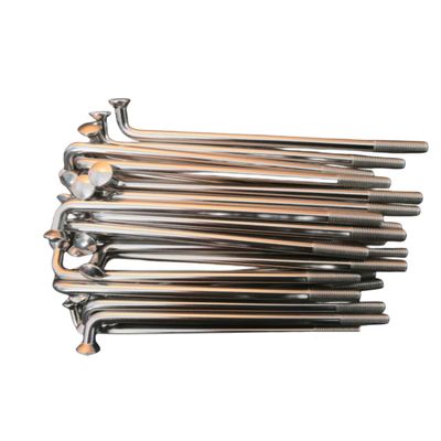 8 Gauge 304 Stainless Steel Electric Bicycle Spokes and Nipples 8G Silver Color E-Bike Spokes of Bag of 36 PCS Dia. About 4.0MM (127MM)