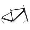 HIMALO Gravel Road Bike Frameset Carbon 700C 45/48/51/54CM Disc Brake Frame Front 12x100mm Rear 12x142mm Thru Axle Frame Internal Routing Lightweight (Color : Black, Size : 54CM) view 1