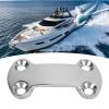 PerGar Marine Pad Eye Plate, Ceiling Hooks Pad Eyes Plate Marine Hardware Hooks, 4Pcs Marine Pad Eye Plate 25mm 304 Stainless Steel Belt Cam Buckle Plate 5.8mm Holes for Sailing, normal, popular view 2